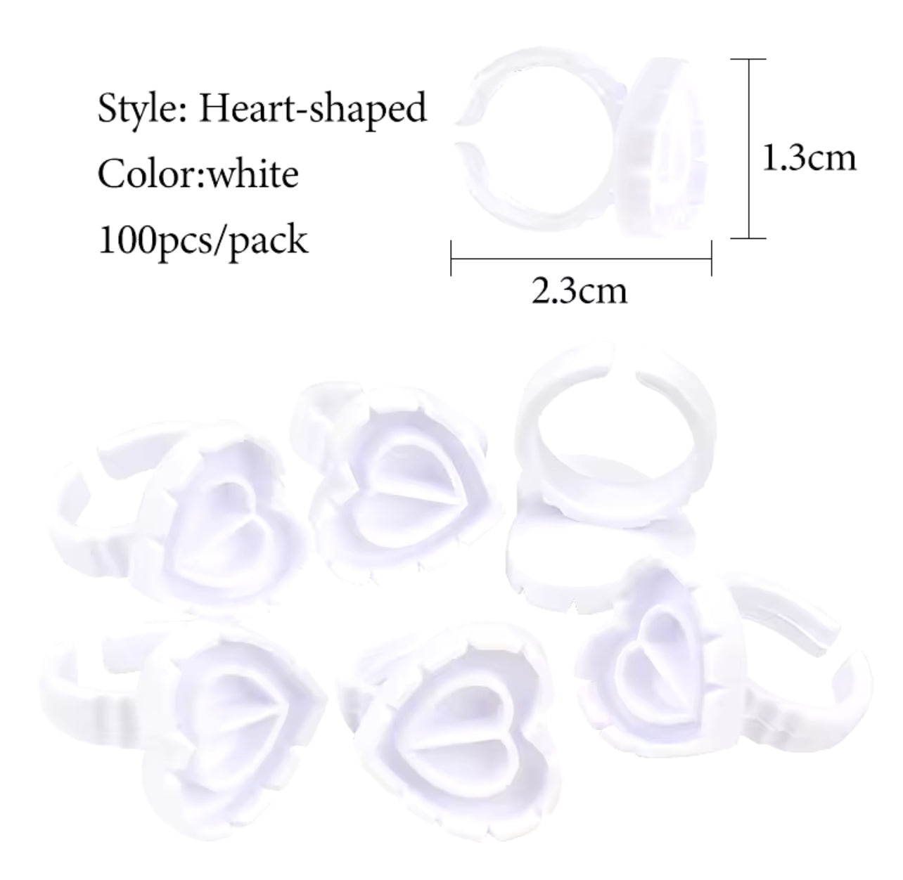 Heart Glue Rings